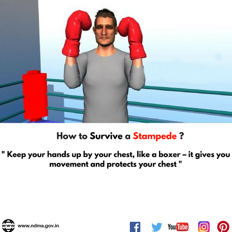 Keep your hands up by your chest, like a boxer – it gives you movement and protects your chest